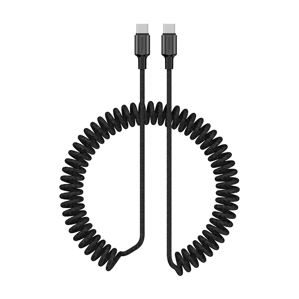 NOVANL SpeedCharge Spiraal USB-C naar USB-C Kabel 60W (1.5M)