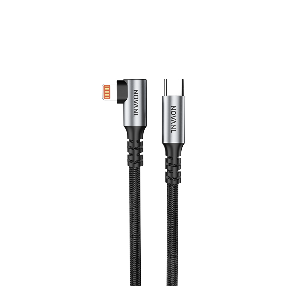 NOVANL SpeedCharge 90-graden USB-C naar 8-Pin Kabel 12W (1.5M)