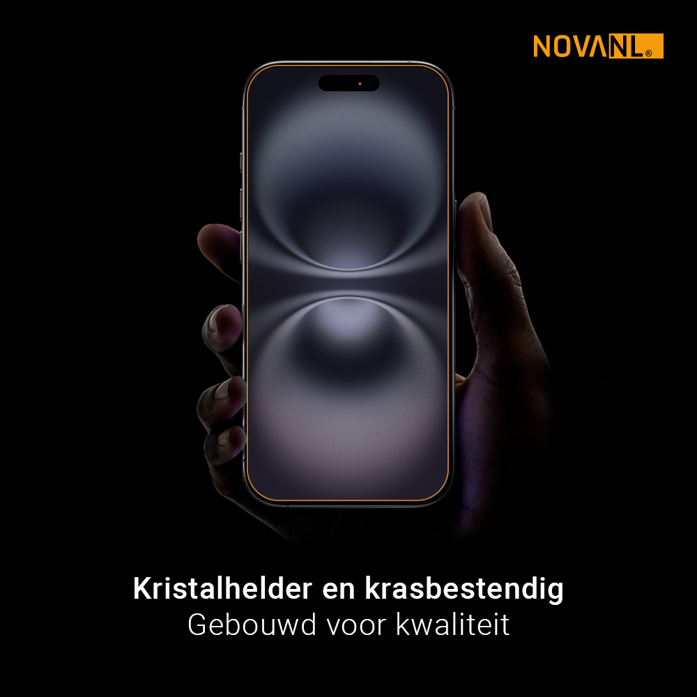NOVANL 3-Pack Screen Protectors voor iPhone 16 met Installatiekit