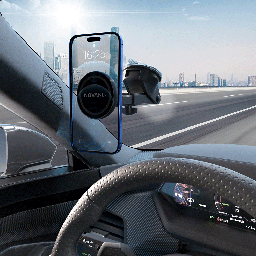 NOVANL MagLock Zuignap Telefoonhouder