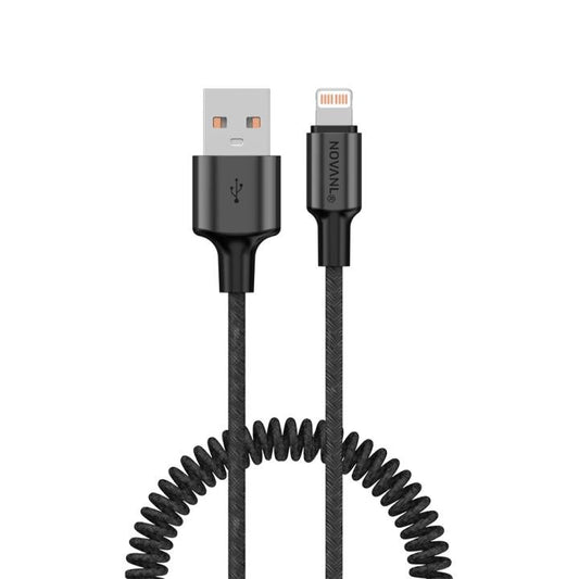 NOVANL SpeedCharge Spiraal USB A naar 8 Pin Cable 12W (1.5M)