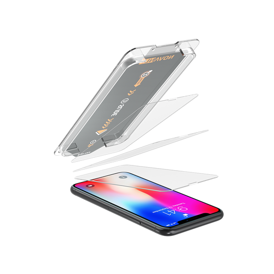 NOVANL 3-Pack Screen Protectors voor iPhone X/XS met Installatiekit