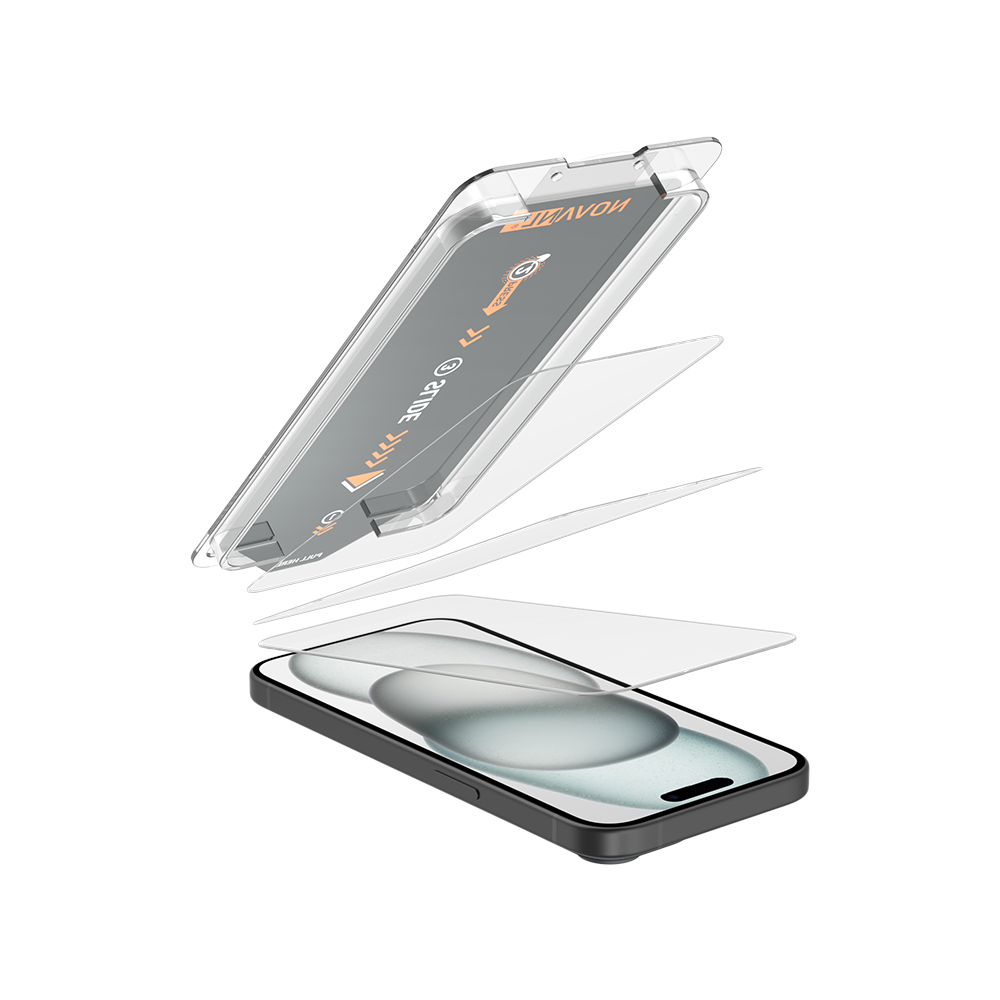 NOVANL 3-Pack Screen Protectors voor iPhone 15 Pro Max met Installatiekit