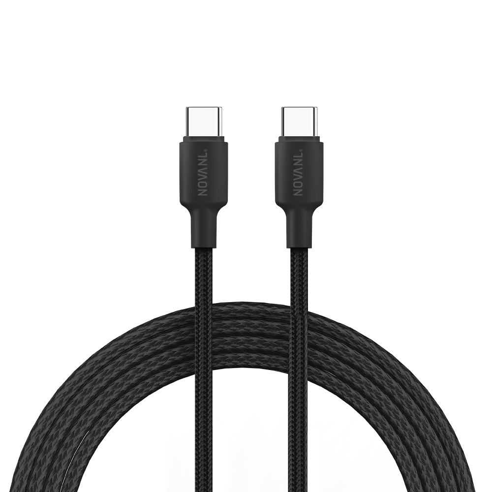 NOVANL SpeedCharge USB C naar USB C kabel 60W zwart Black