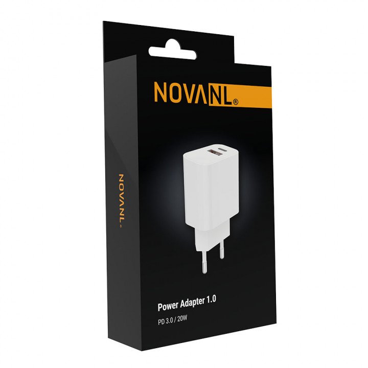 NOVANL ProCharge 20W USB-A & USB-C (Dubbele Poort) Adapter