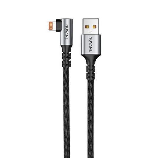 NOVANL SpeedCharge 90-graden USB-A naar 8-Pin Kabel 12W (1.5M)