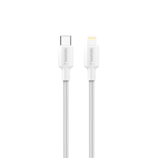 NOVANL SpeedCharge USB C naar Lightning kabel 20W Wit White
