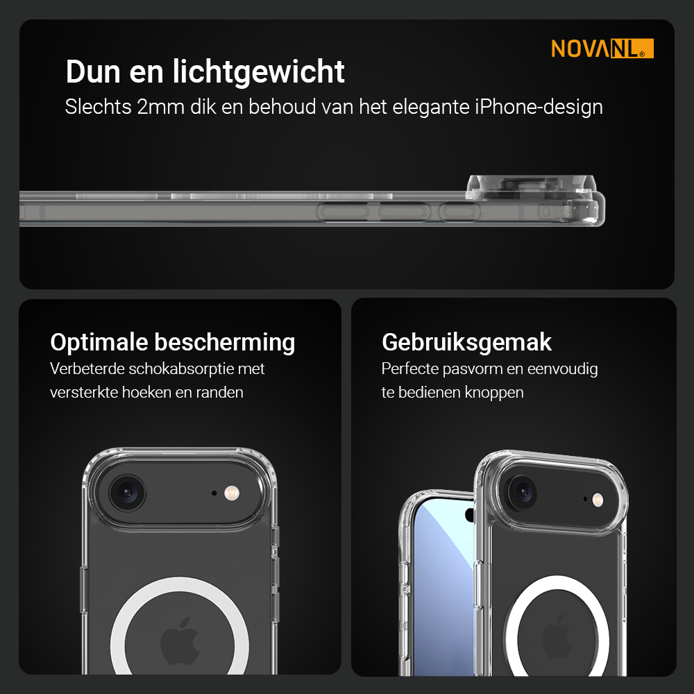 NOVANL ShockShield Case (incl. Magnetics) Compatible for iPhone Air