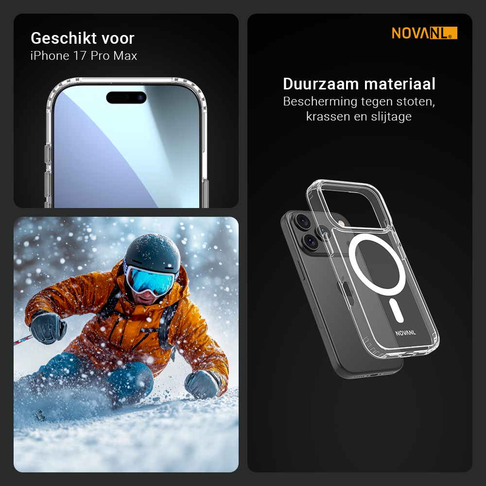 NOVANL ShockShield Case (incl. Magnetics) Compatible for iPhone 17 Pro Max