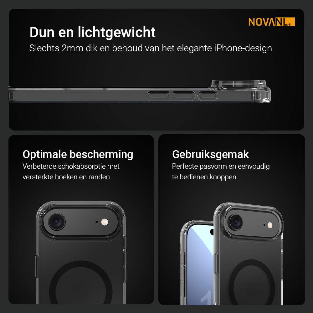 NOVANL ShockShield Case (incl. Magnetics) Compatible for iPhone Air