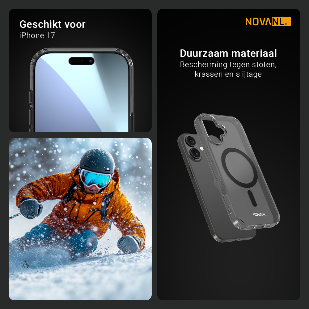 NOVANL ShockShield Case (incl. Magnetics) Compatible for iPhone 17