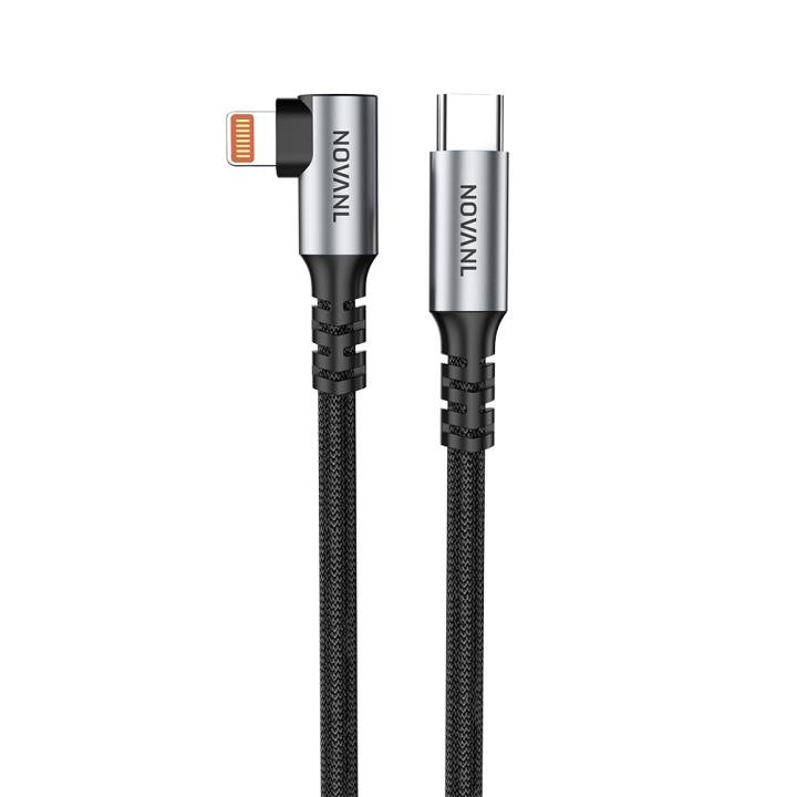 NOVANL SpeedCharge 90-graden USB-C naar 8-Pin Kabel 12W (1.5M)