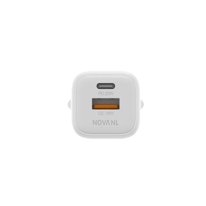 NOVANL GaNCharge 20W USB-A & USB-C (dubbele poort) Adapter